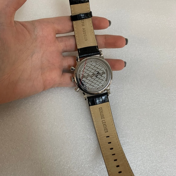 NEW Joseph Abboud Men's Leather Black Croc Watch - Picture 6 of 7